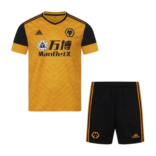 Camiseta Wolves Primera Equipación Niño 2020-2021 Amarillo